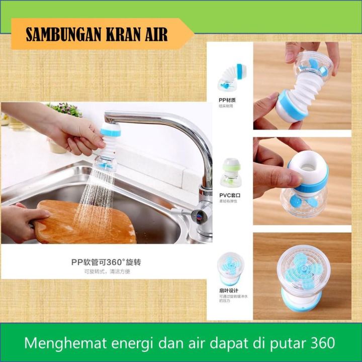 Sambungan Kran Air Penghemat 360 Rotate / Keran Air 360 / Sambungan Kepala Keran Wastafel Putar