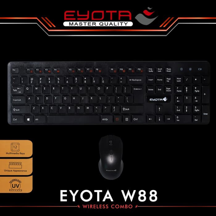 Keyboard & Mouse Wireless EYOTA W88