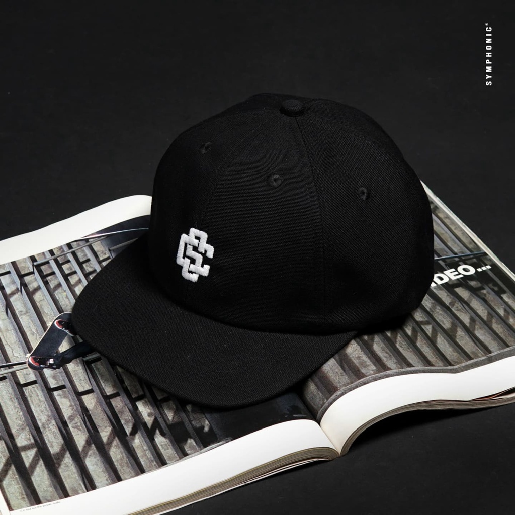 SYMPHONIC/Estetic Polo Caps Distro Original/Topi Hitam Distro Glow In The Dark/Topi Hitam