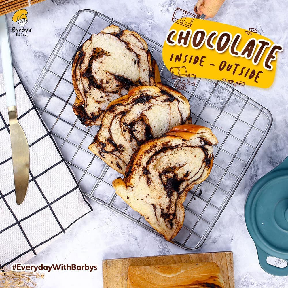 Barbys Bakery| Chocolate Loaf | Roti Tawar | Tawar Isi | Roti Coklat-1
