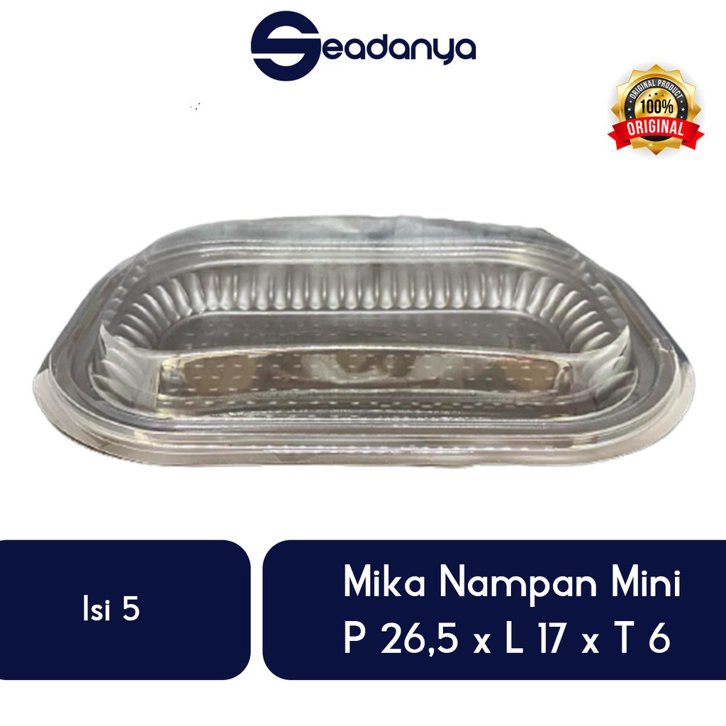 

Mika Nampan Mini 2211 (ISI 5) -P:26,5/L:17/T:6 -Mica Untuk Brownies/Brownis/Bronis,Cake,Kue,Mooncake