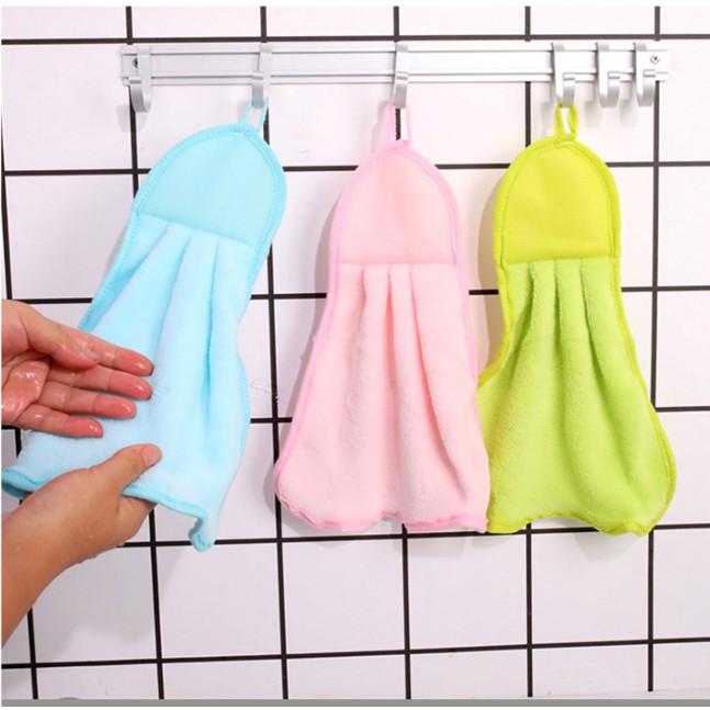 INFY - Kain Lap Tangan Microfiber Polos Hand Towel Gantung Dapur Handuk Kitchen Import Murah R048