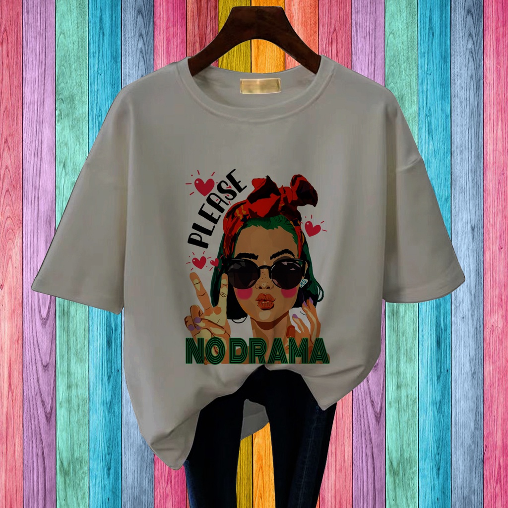 CALVIERO SHOP - BAJU KAOS WANITA DEWASA PRINT CASUAL NO DRAMA