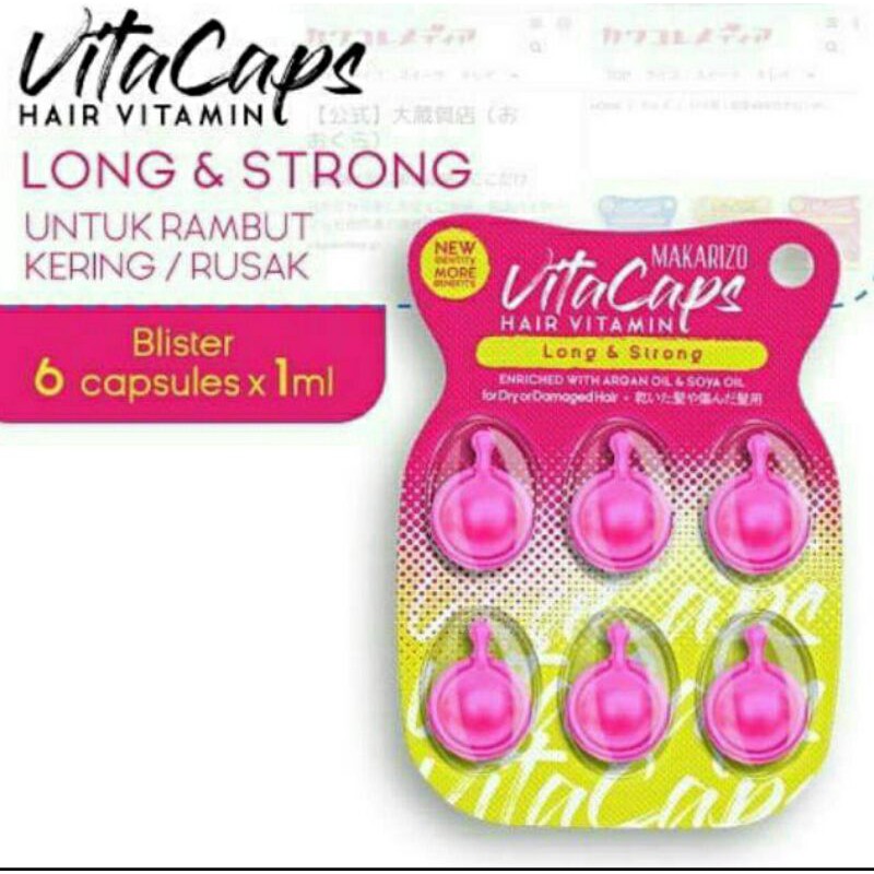 Makarizo Vitacaps Hair Vitamin. Vitamin Rambut 6 kapsul