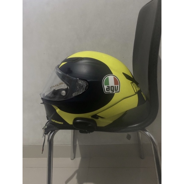HELM AGV SOLELUNA 2018 (CLONE) + PARANI M10 ( BARU DAN JARANG DIPAKAI)