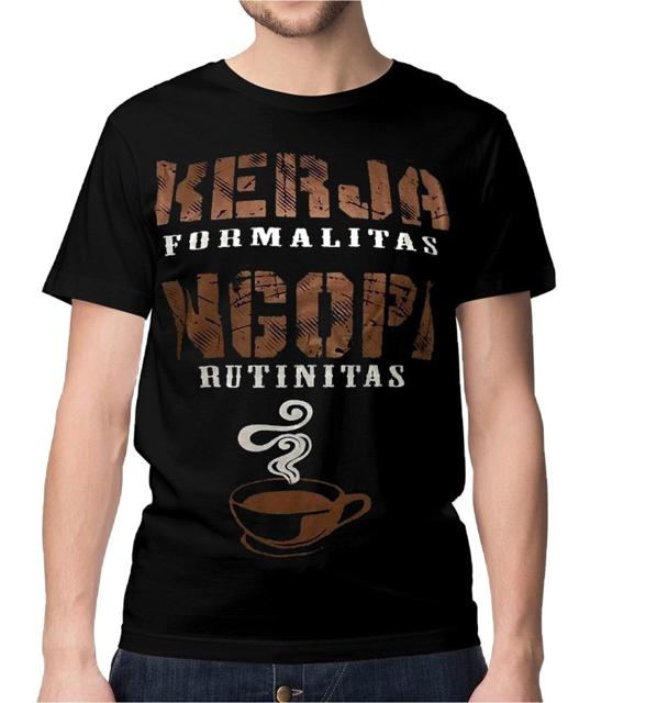 Pakaian Pria Kaos Baju Tshirt Pecinta Kopi NGOPI RUTINITAS 