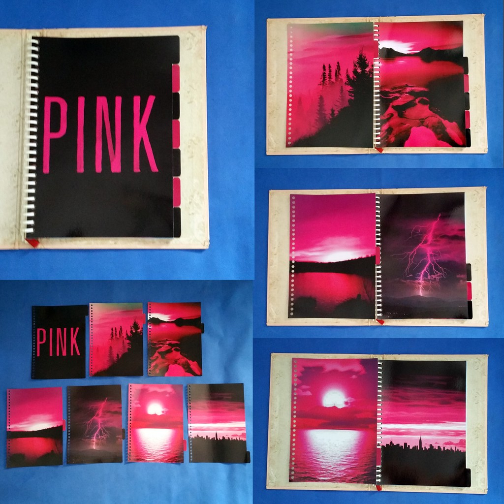 

Pembatas black and pink binder 2 Ring, 6 Ring, 20 Ring, 26 Ring 1 set 7 lembar glossy murah
