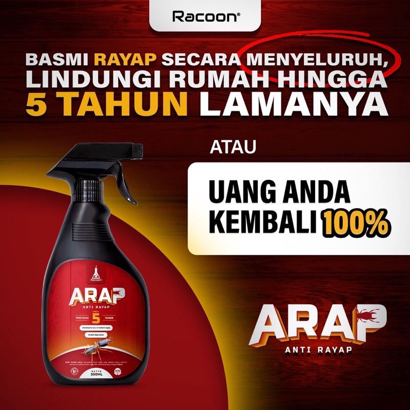 RACOON ARAP Termite Spray 500ml / Semprotan Pembasmi Rayap EXP 2028