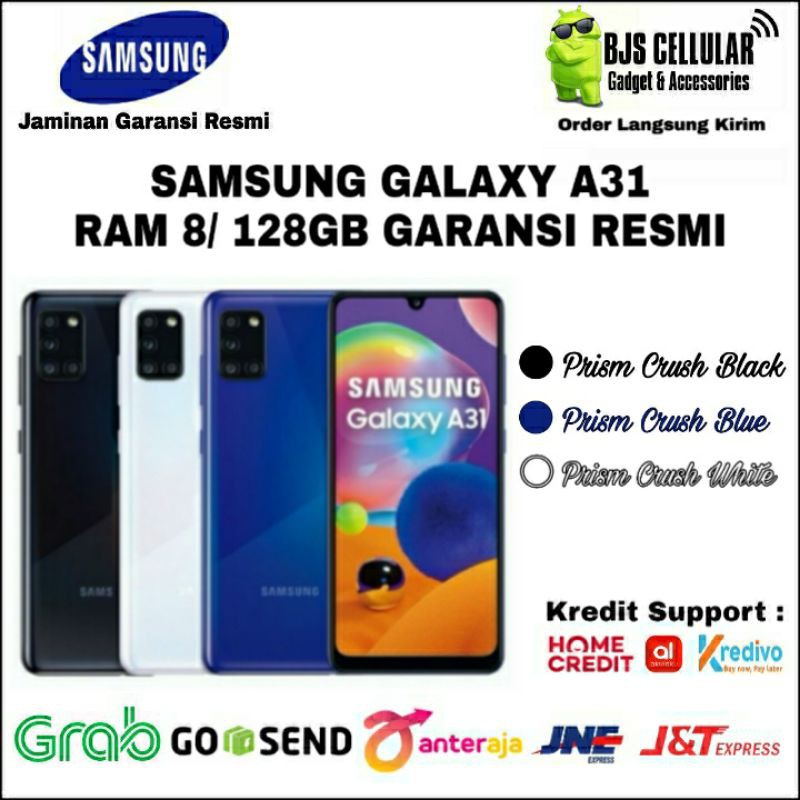 NEW SAMSUNG GALAXY A31 RAM 8/ 128GB GARANSI RESMI SEIN