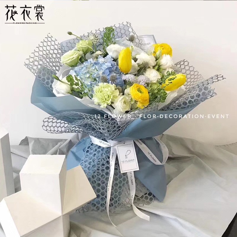 KERTAS BUNGA JALA YXW FLOWER WRAP KAIN JALA PEMBUNGKUS BUKET BOUQUET BUNGA