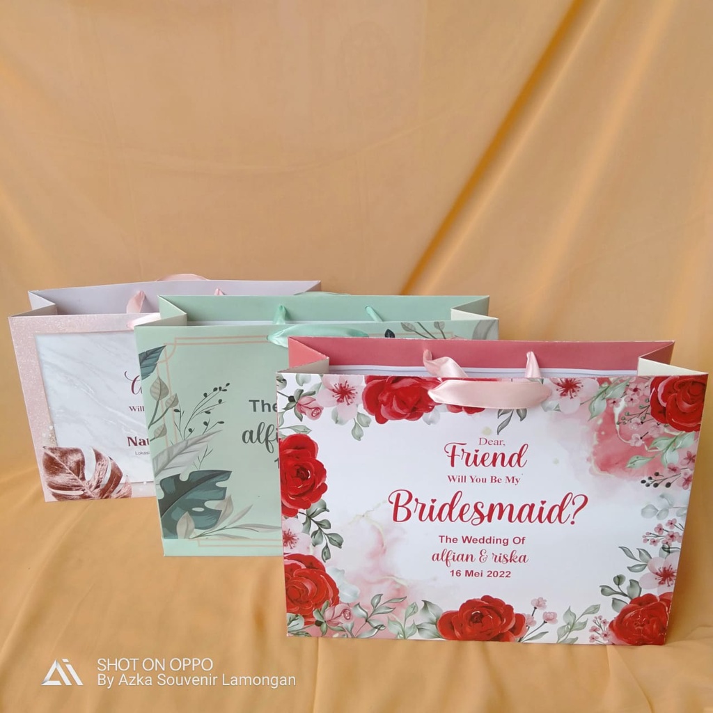PAPERBAG / TAS KERTAS Custom Fancy Bridesmaid wedding