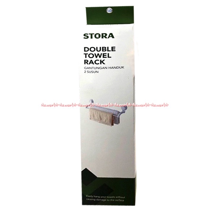 Stora Double Towel Rack Gantungan Handuk 2Susun Tanpa Paku Lem