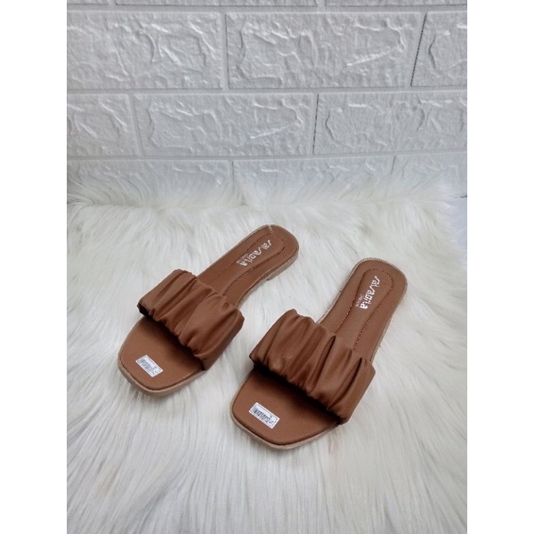 Sandal Wanita Terbaru Teplek Wanita Murah Kerut Rempel Sendal Cewek