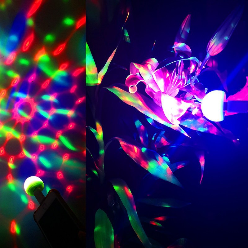 Grab Medan Lampu LED RGB USB Magic Ball Atmospere DJ Light Sound Control HS-WT-006  Green