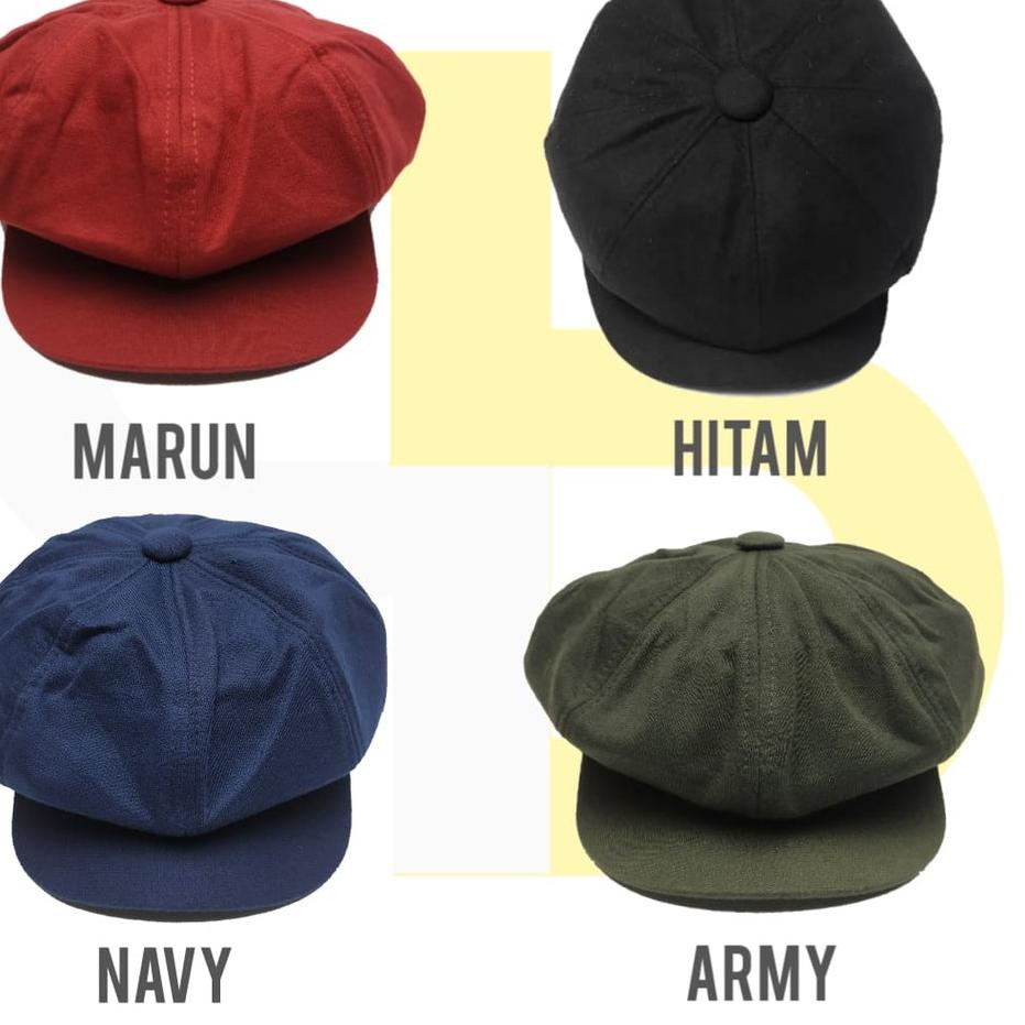 Mall✔️ Topi Apolo Newsboy Cap Topi Pet Topi Baret Pria dan Wanita
