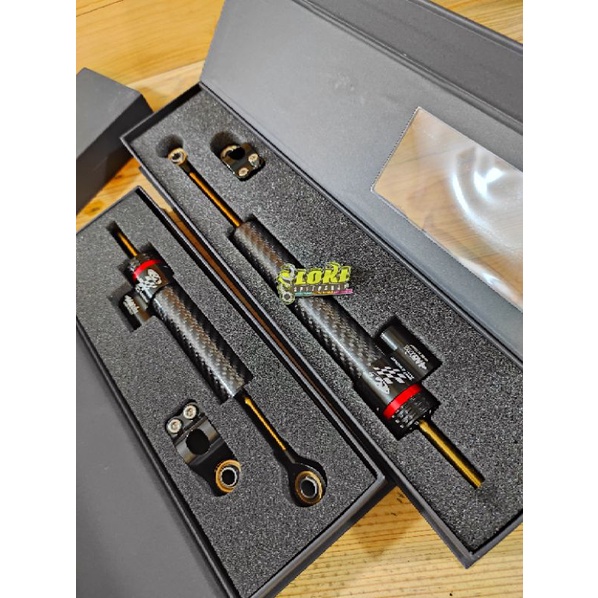 Stabilizer Stabiliser Steering Damper Matris Carbon Silver Panjang Pendek Ninja R RR Rxking-Matris Carbon