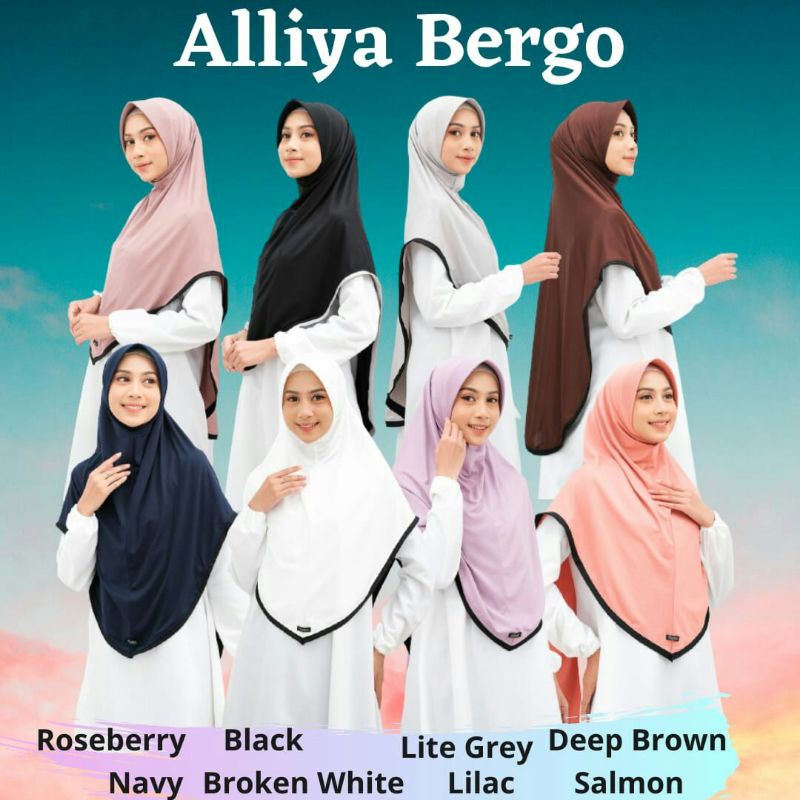 BERGO/HIJAB/KHIMAR ALLIYA ORENJI ORI AUDINA