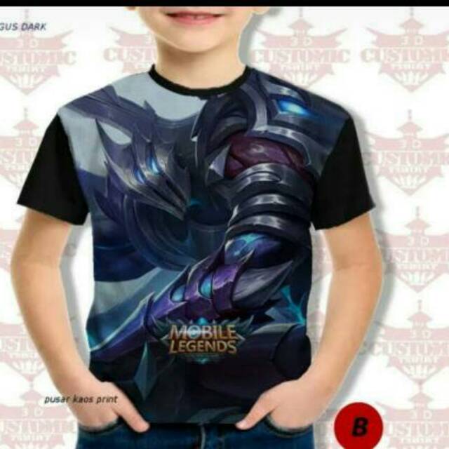 Kaos anak mobile legend argus dark