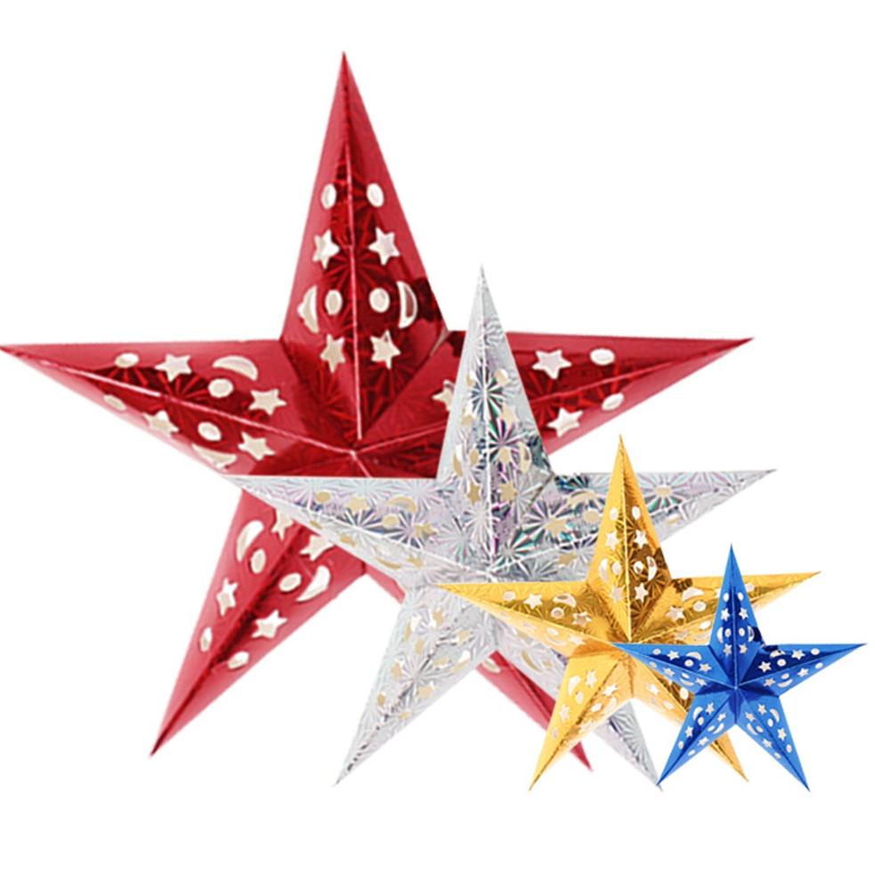 [Elegan] Paper Star 30cm/45cm DIY Dekorasi Gantung Kap Lampu Pesta Natal Pernikahan