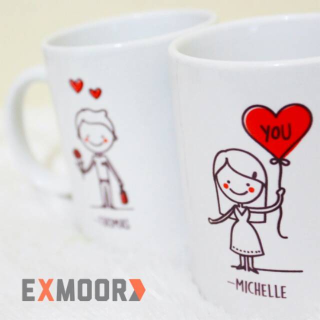 Mug Couple Doodle 2 Kado Pacar