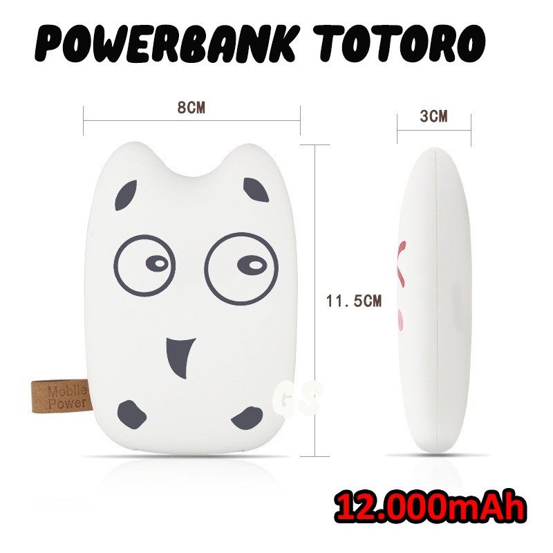 Power Bank Pocket Cartoon 10000 - 12000Mah GRATIS Kabel Micro Karakter Lucu Import