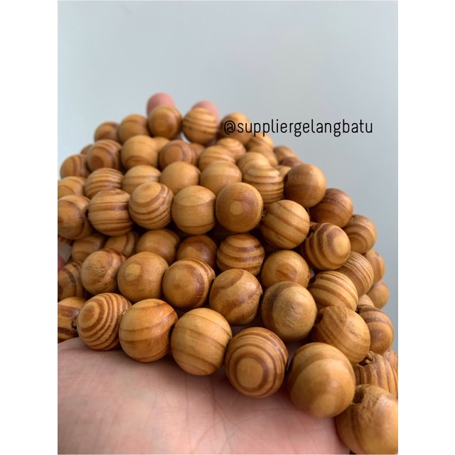 bahan Kokka Koka Kaukah 16mm kayu craft gelang kalung serat cokelat