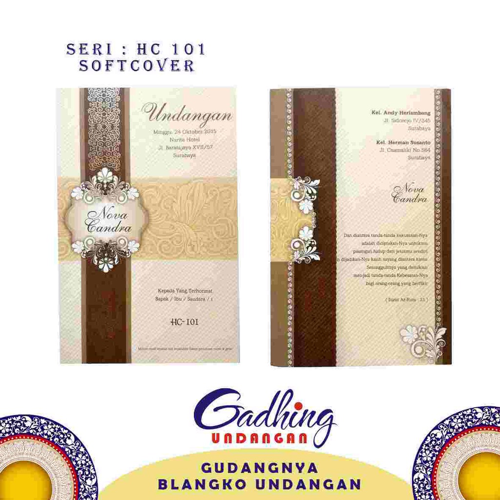 Blangko Undangan HC 101 Harga Murah isi 100 Lembar