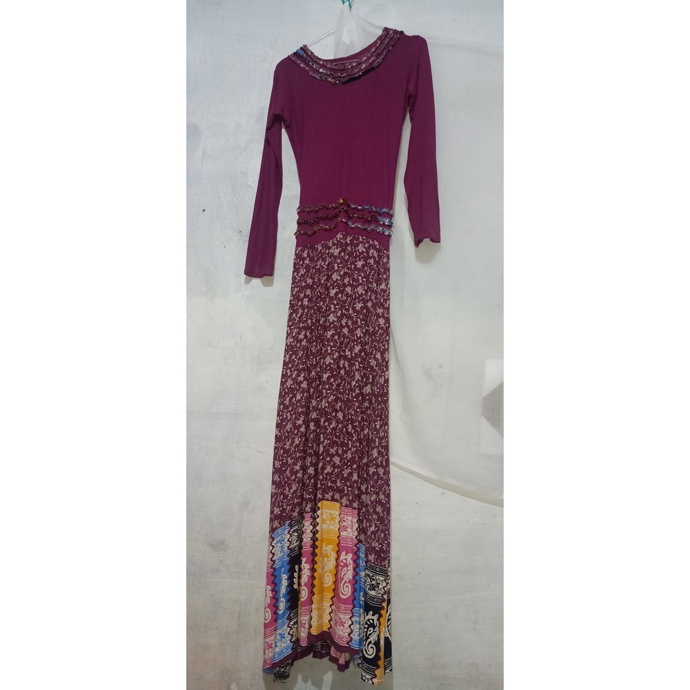 Preloved Gamis Kaos Motif Bunga