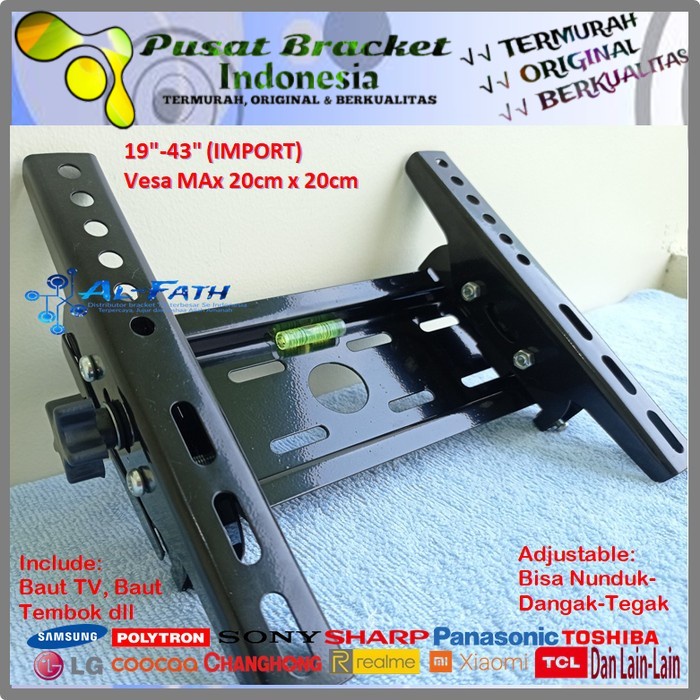 Bracket TV AQUA 19 s/d 43 inch IMPORT QUALITY Garansi 100% cocok