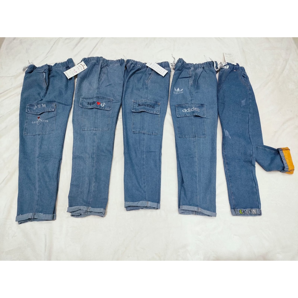 Celana Jeans Anak Cewek Tanggung Import | Clana Jins Panjang Anak Perempuan Impor Terbaru Terkini