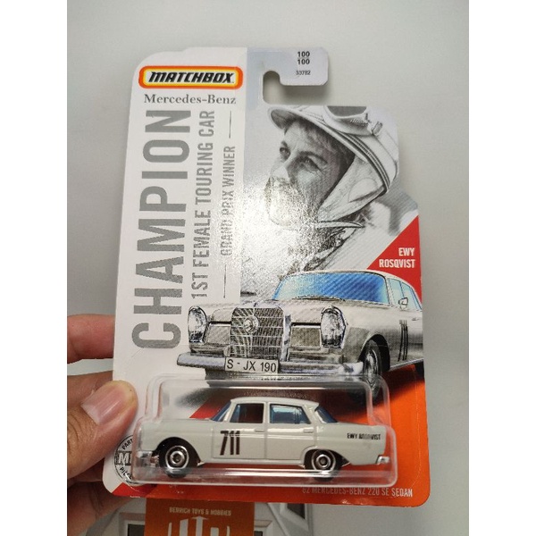 Matchbox Mercedes-Benz 200 SE SEDAN EWY ROSQVIST GRAN PRIX CHAMPION
