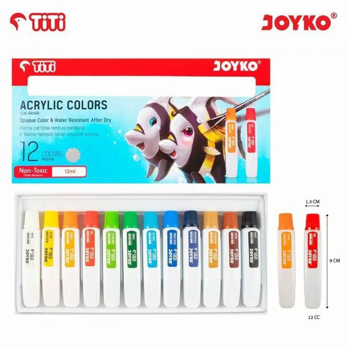 

Cat Air Joyko Titi 12 Acrylic Watercolours Titi Acrylic 12 Warna