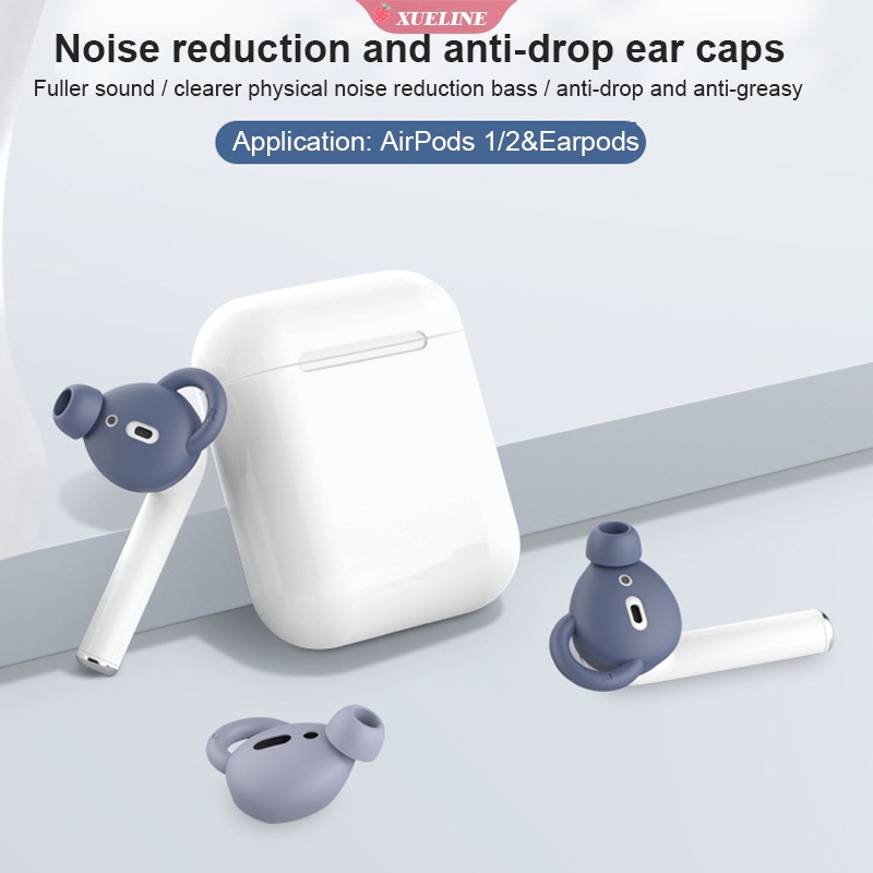 Cover Pelindung Earbud Bahan Silikon Anti Debu Untuk Airpods 1 / 2