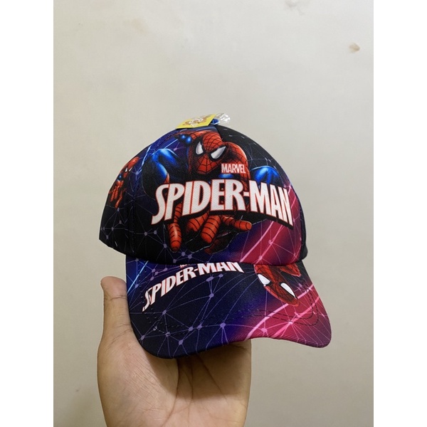 topi anak spiderman kids printing