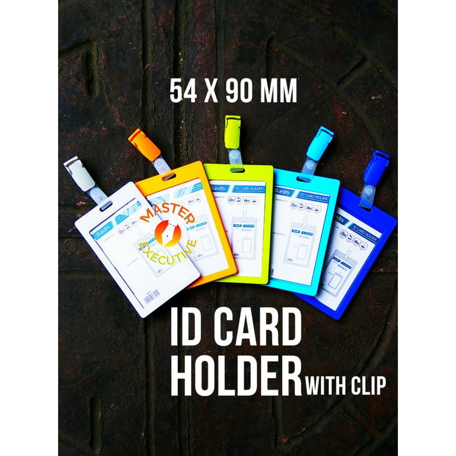 

HOT SALE Bantex ID Card Holder + Clip Portrait / Casing ID / Nametag 54 x 90 mm - Putih Terjamin