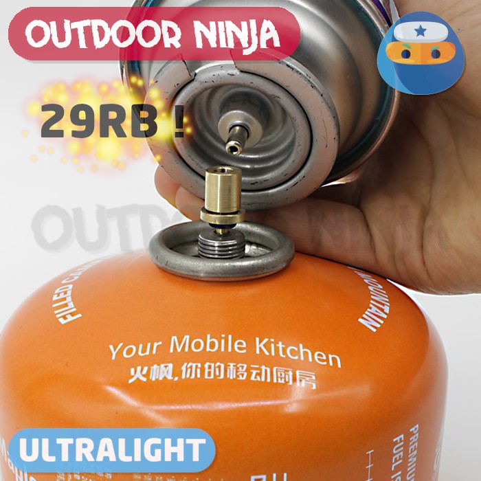 Adapter tabung gas canister isi ulang camping outdoor ultralight maxsun wild boyuan odninja