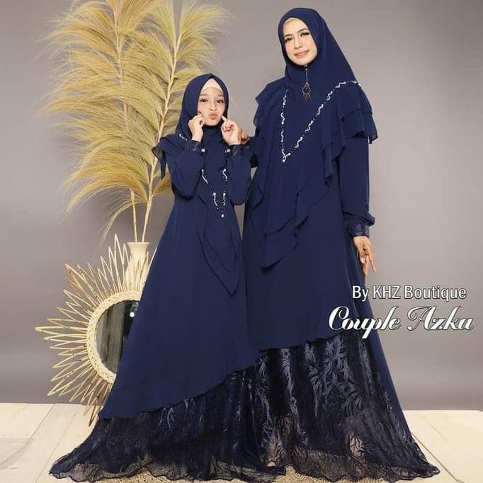 Sale Terlaris Azka Set Mom Kids / Setelan Gamis Syari Ibu Anak / Couple Muslim baru