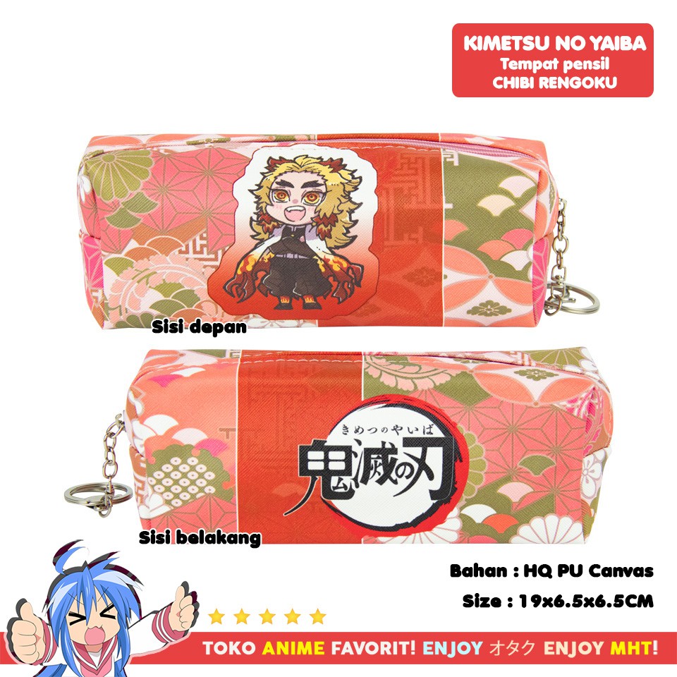 Tempat Pensil Anime Demon Slayer Kimetsu no Yaiba Rengoku Kyojuro Chibi