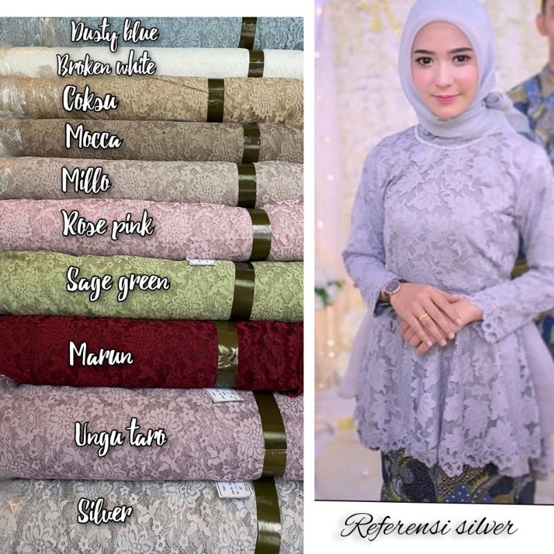 Bahan/kain brokat lace brokat halus. Brukat seragaman murah