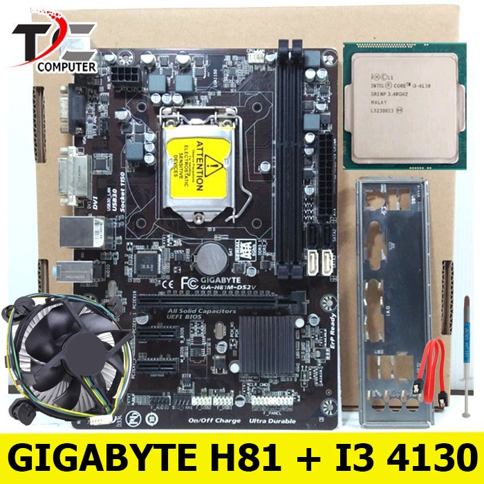 PAKET MOBO LGA 1150 H81GIGABYTE Plus Processor intel core i3 4130