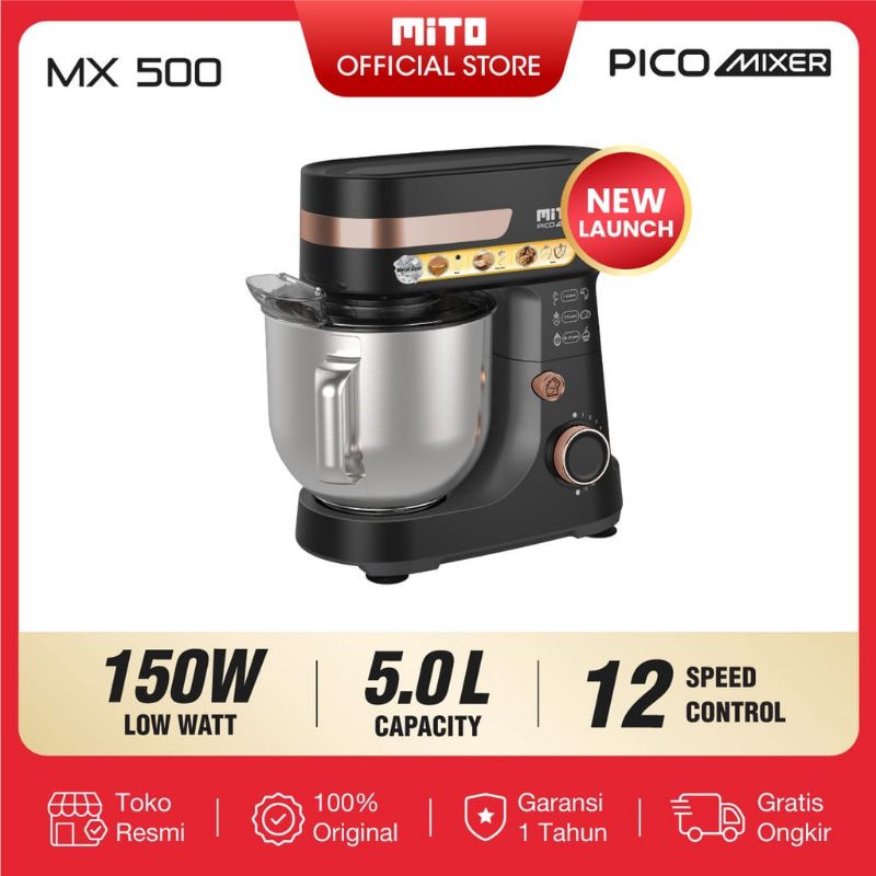 Mixer roti MITO MX500 5 liter - standing PICO mixer MX500 jumbo mito MX 500 GARANSI RESMI