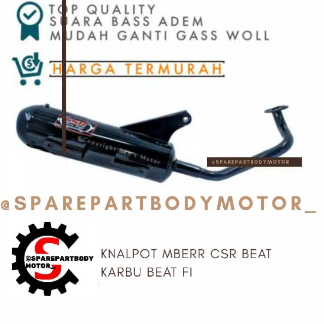 KNALPOT RACING CSR BEAT FI. BEAT KARBU