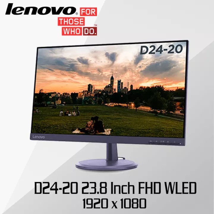 Monitor LED Lenovo D24-20 24 Inch HDMI FHD 75Hz Garansi Resmi - New