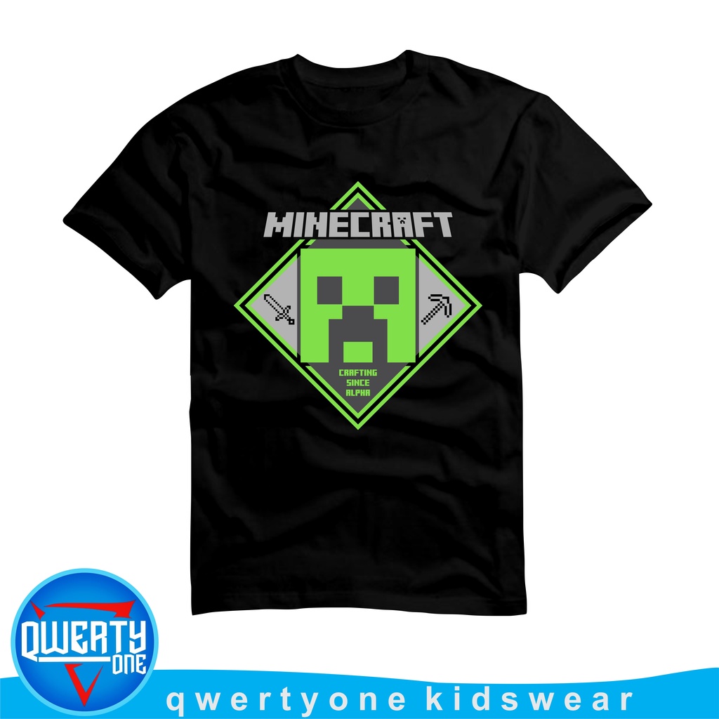 Kaos Distro Anak Laki-Laki Perempuan Minecraft Series 1-12 Tahun