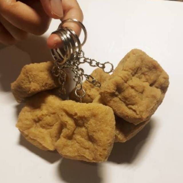 Bisa cod Souvenir pernikahan gantungan kunci unik dan lucu tahu sumedang termurah dan terlaris-2