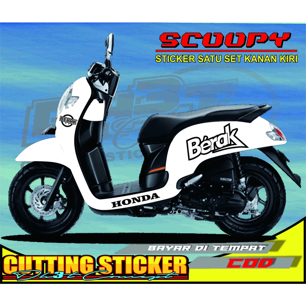 STICKER SCOOPY STRIPING BERAK CUTTING STICKER MOTOR KEREN SCOOPY SIMPLE STICKER ALL SCOOPY