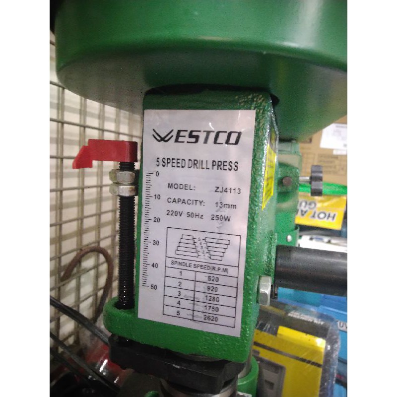 Mesin Bor Duduk 13 mm Bench Drill Westco 5 Speed Drill Press