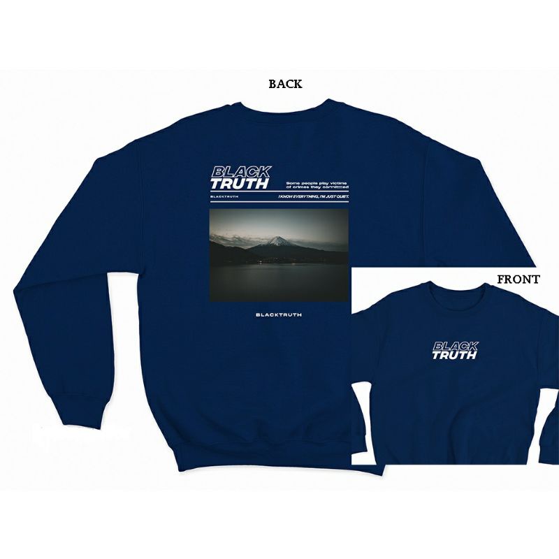 SWEATER CREWNECK PRIA WANITA (BLACK TRUTH)