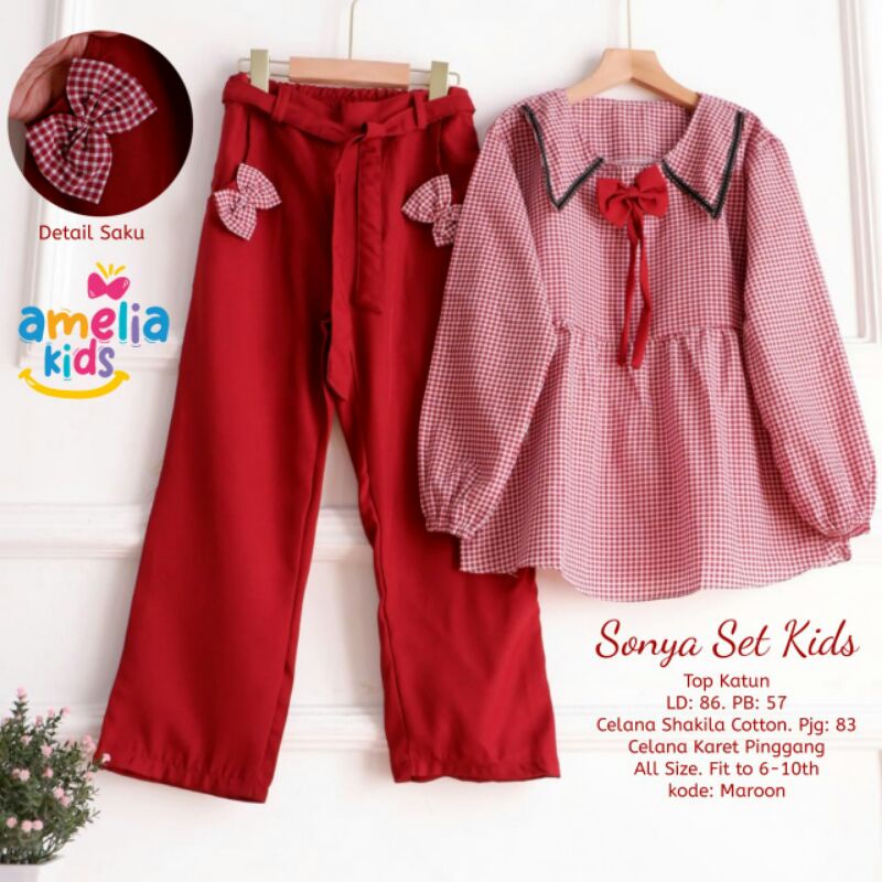 Baju Setelan Anak Sonya Set kids by amelia