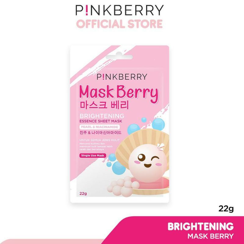 Pinkberry Sheet Mask Brightening Mask Berry 22gr